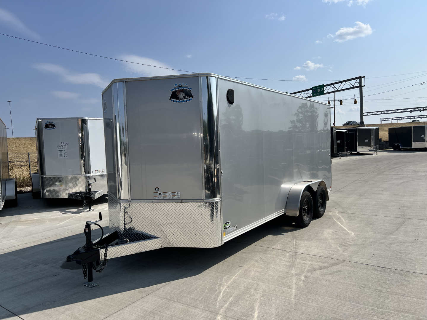 New NEW 2027 Bighorn R&M 7x16 + 2’V SUPERIOR QUALITY Rear Ramp Enclosed Cargo Trailer 5017