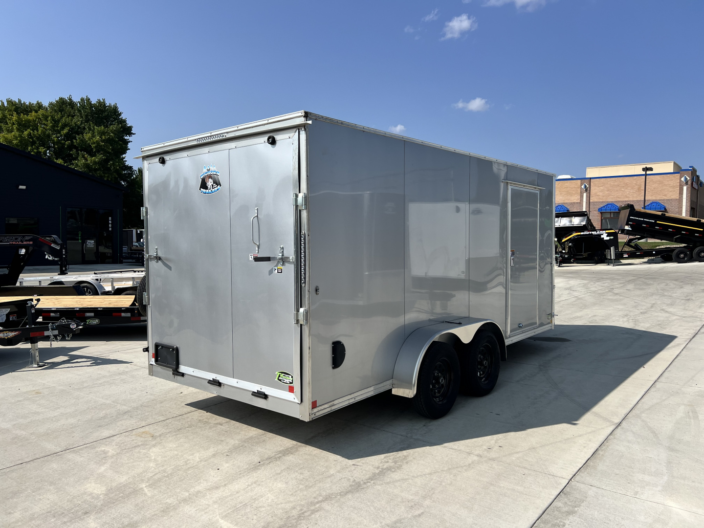 New NEW 2027 Bighorn R&M 7x16 + 2’V SUPERIOR QUALITY Rear Ramp Enclosed Cargo Trailer 5017