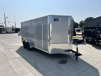 New NEW 2027 Bighorn R&M 7x16 + 2’V SUPERIOR QUALITY Rear Ramp Enclosed Cargo Trailer 5017