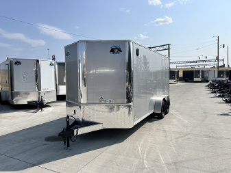 New NEW 2027 Bighorn R&M 7x16 + 2’V SUPERIOR QUALITY Rear Ramp Enclosed Cargo Trailer 5017