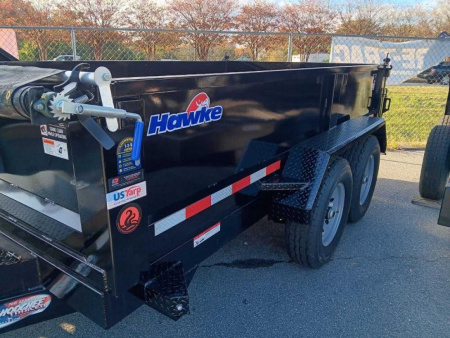 New 2026 Hawke Trailers 7X12TA 12K Low Profile Scissor Dump Trailer