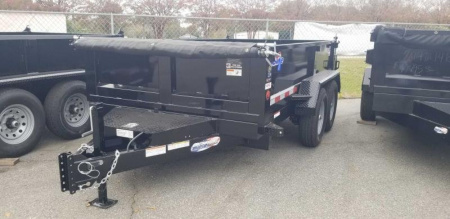 New 2026 Hawke Trailers 7X12TA 12K Low Profile Scissor Dump Trailer