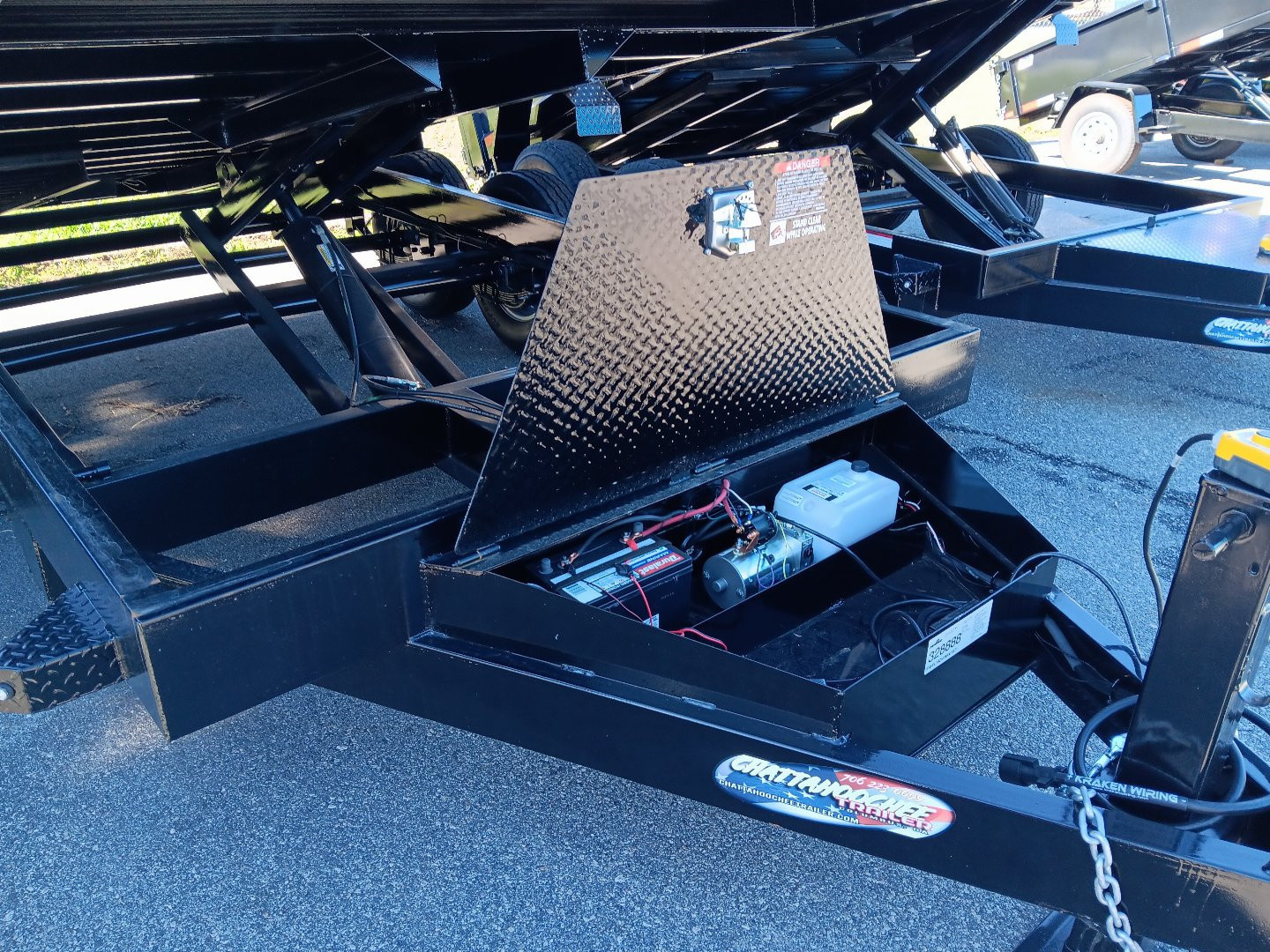 New 2025 Hawke Trailers 7X14TA 14K Low Profile Scissor Dump Trailer