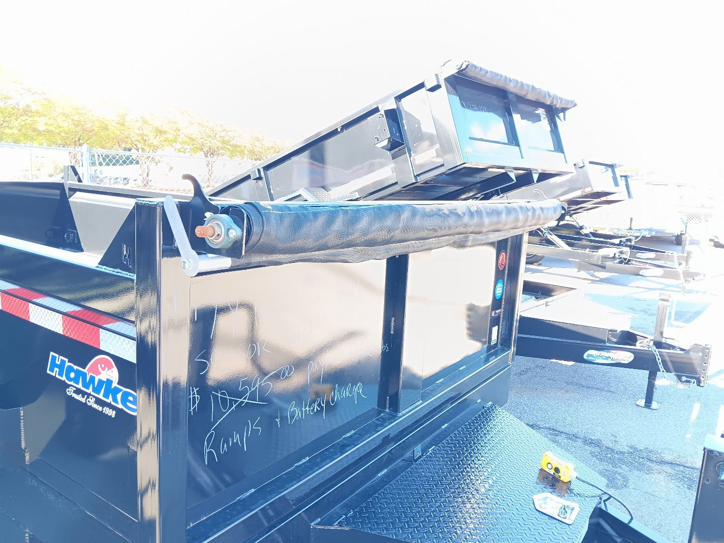 New 2025 Hawke Trailers 7X14TA 14K Low Profile Scissor Dump Trailer