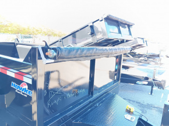 New 2025 Hawke Trailers 7X14TA 14K Low Profile Scissor Dump Trailer