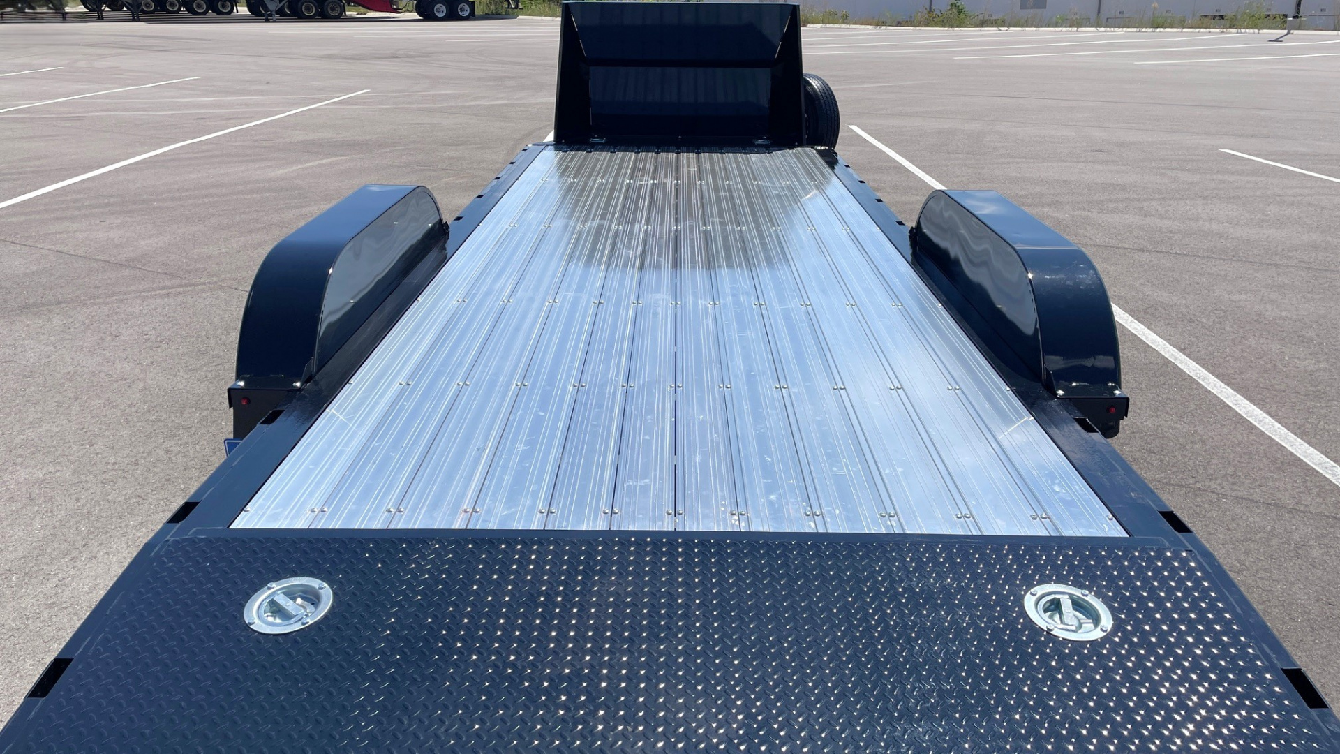 New Diamond C 20' GTF 206 Car Hauler Trailer: Aluminum Deck, Black Aluminum Wheels, Rock Guard, Spare