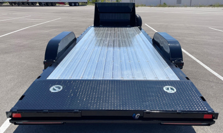 New Diamond C 20' GTF 206 Car Hauler Trailer: Aluminum Deck, Black Aluminum Wheels, Rock Guard, Spare