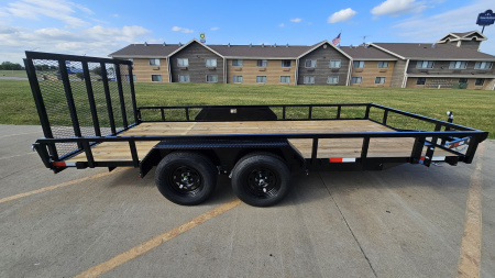 New 2026 H&H Trailers 82x16 Rail Side, 7K Tandem Utility Trailer