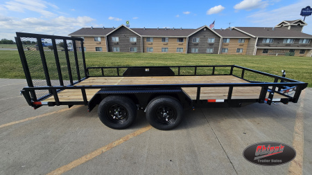 New 2026 H&H Trailers 82x16 Rail Side, 7K Tandem Utility Trailer
