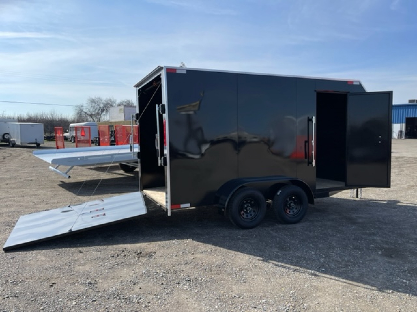 New 2025 TRU 7'x14'x7' Enclosed Trailer 7k Ramp or Barn Door