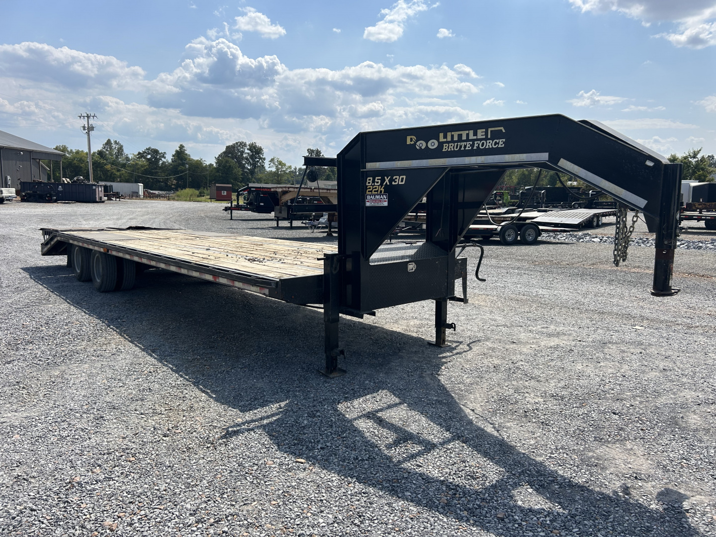 Used 2018 Doolittle 102"X30' 22K Gooseneck Flatbed Trailer