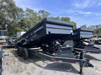 New 2026 IRON BULL 83X16 DUMP TRAILER W/ SCISSOR HOIST