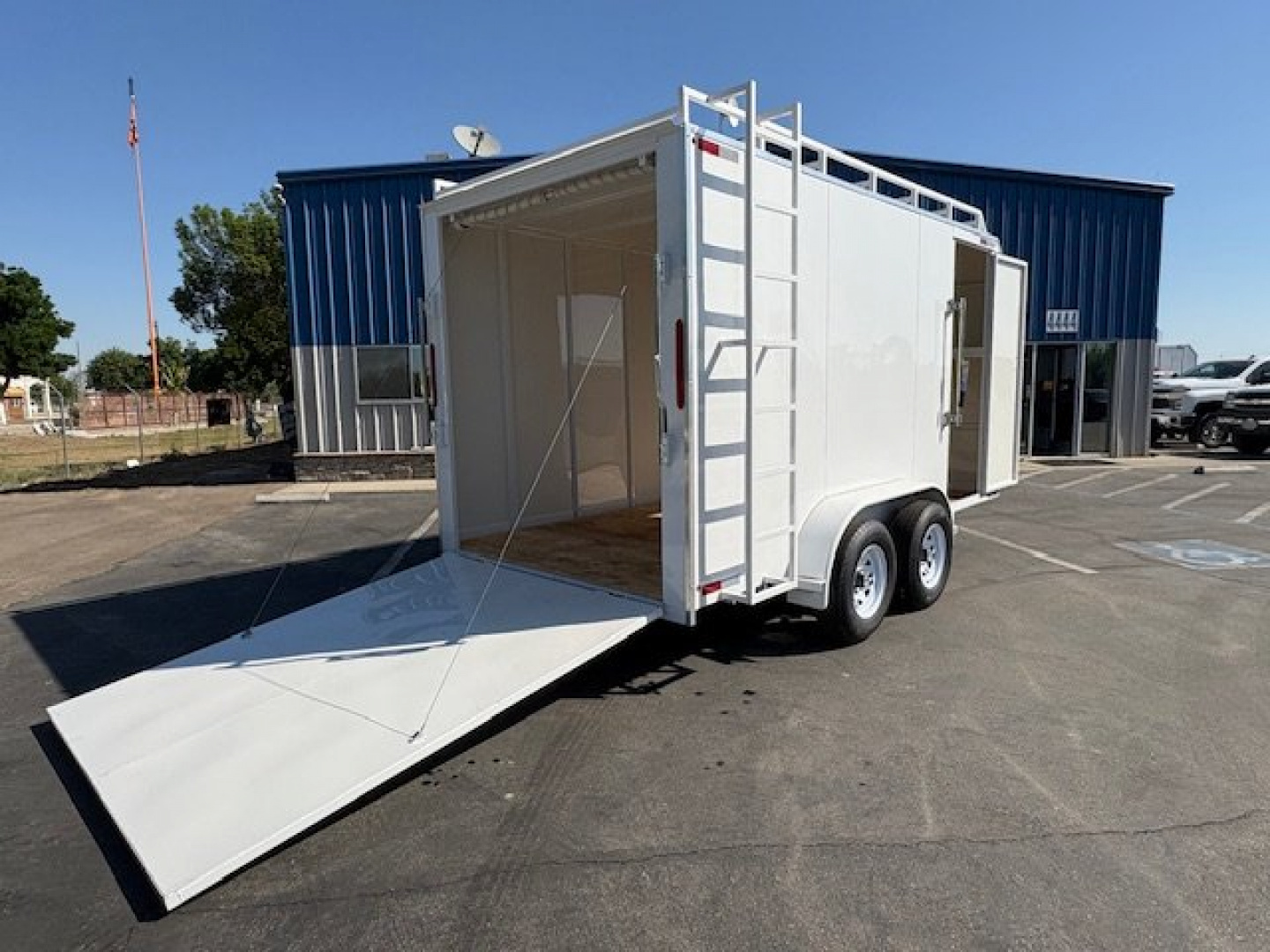 New 2025 TRU 7'x14'x7' Work Horse Trailer 7K White, Black, or Grey