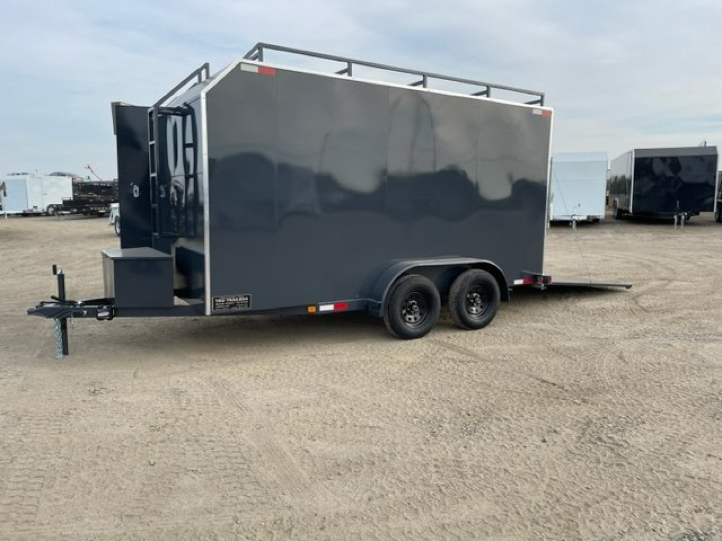 New 2025 TRU 7'x14'x7' Work Horse Trailer 7K White, Black, or Grey