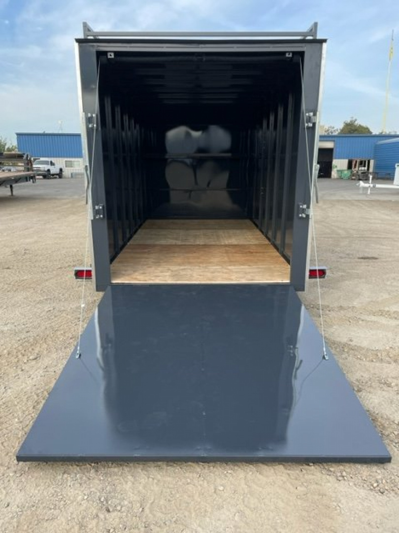 New 2025 TRU 7'x14'x7' Work Horse Trailer 7K White, Black, or Grey