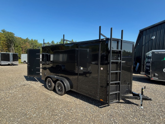 New 2025 Spartan 7X14 +2ft V-nose /6'6  interior height / .080 Polycore/ Blackout Package/Contractor Package/ Walkable-Roof- 7000GVW