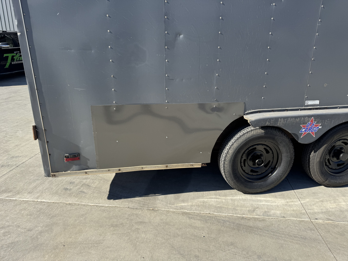 Used 1999 US Cargo 8.5x18+ Enclosed Rear Ramp Car Hauler Cargo Trailer DOUBLE DOOR