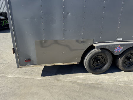 Used 1999 US Cargo 8.5x18+ Enclosed Rear Ramp Car Hauler Cargo Trailer DOUBLE DOOR