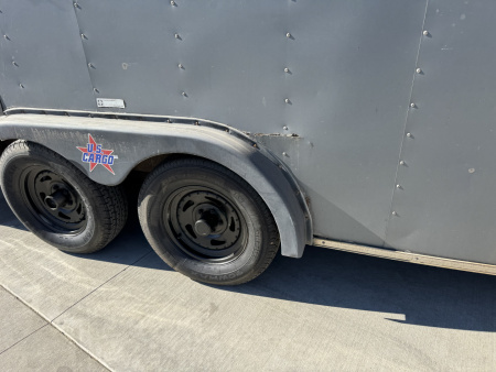 Used 1999 US Cargo 8.5x18+ Enclosed Rear Ramp Car Hauler Cargo Trailer DOUBLE DOOR