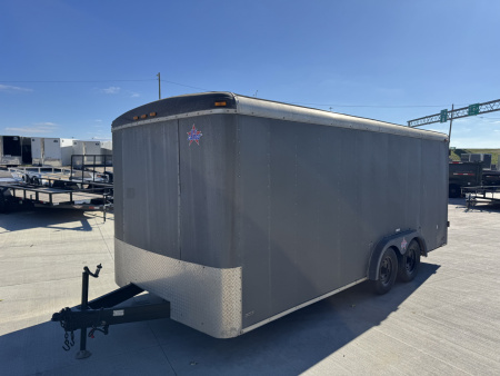 Used 1999 US Cargo 8.5x18+ Enclosed Rear Ramp Car Hauler Cargo Trailer DOUBLE DOOR
