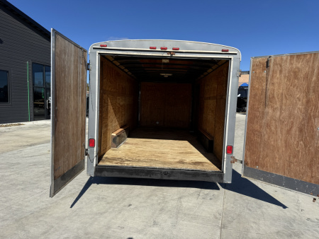 Used 1999 US Cargo 8.5x18+ Enclosed Rear Ramp Car Hauler Cargo Trailer DOUBLE DOOR