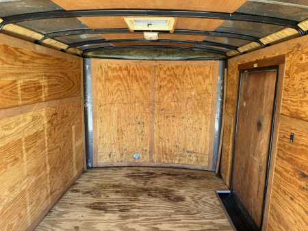 Used 1999 US Cargo 8.5x18+ Enclosed Rear Ramp Car Hauler Cargo Trailer DOUBLE DOOR