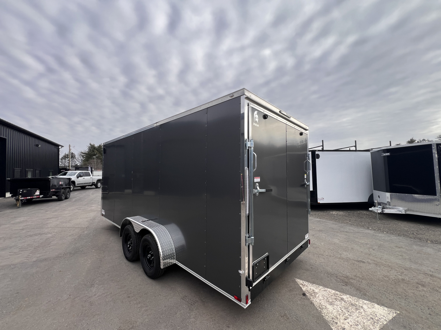 New 2026 SPARTAN 7X18 + 2ft V nose/7' Int Height/ .080 Polycore Exterior - 7000GVW