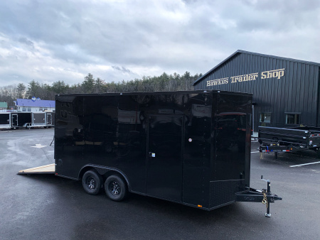 New 2026 SPARTAN 8.5X16 + 2ft V nose/ 7'6  Int Height/ 16  OC Construction / BLACKOUT/ Polycore - 7000GVW
