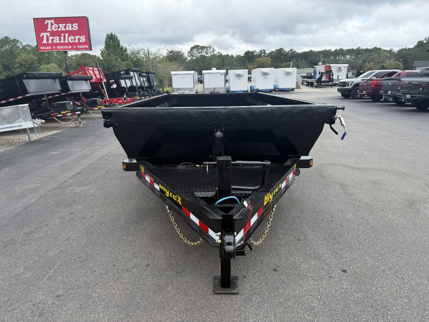 New 14TD-14C2A-BK BIG TEX 7' X 14' TELESCOPIC DUMP TRAILER W/ TARP & COMBO REAR GATE W/ 6' SLIDE IN RAMPS