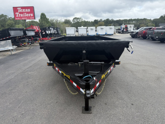 New 14TD-14C2A-BK BIG TEX 7' X 14' TELESCOPIC DUMP TRAILER W/ TARP & COMBO REAR GATE W/ 6' SLIDE IN RAMPS