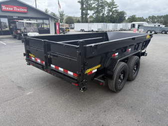 New 14TD-14C2A-BK BIG TEX 7' X 14' TELESCOPIC DUMP TRAILER W/ TARP & COMBO REAR GATE W/ 6' SLIDE IN RAMPS