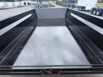 New 14TD-14C2A-BK BIG TEX 7' X 14' TELESCOPIC DUMP TRAILER W/ TARP & COMBO REAR GATE W/ 6' SLIDE IN RAMPS