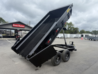 New 14TD-14C2A-BK BIG TEX 7' X 14' TELESCOPIC DUMP TRAILER W/ TARP & COMBO REAR GATE W/ 6' SLIDE IN RAMPS