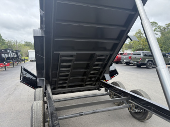 New 14TD-14C2A-BK BIG TEX 7' X 14' TELESCOPIC DUMP TRAILER W/ TARP & COMBO REAR GATE W/ 6' SLIDE IN RAMPS