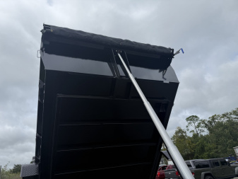 New 14TD-14C2A-BK BIG TEX 7' X 14' TELESCOPIC DUMP TRAILER W/ TARP & COMBO REAR GATE W/ 6' SLIDE IN RAMPS