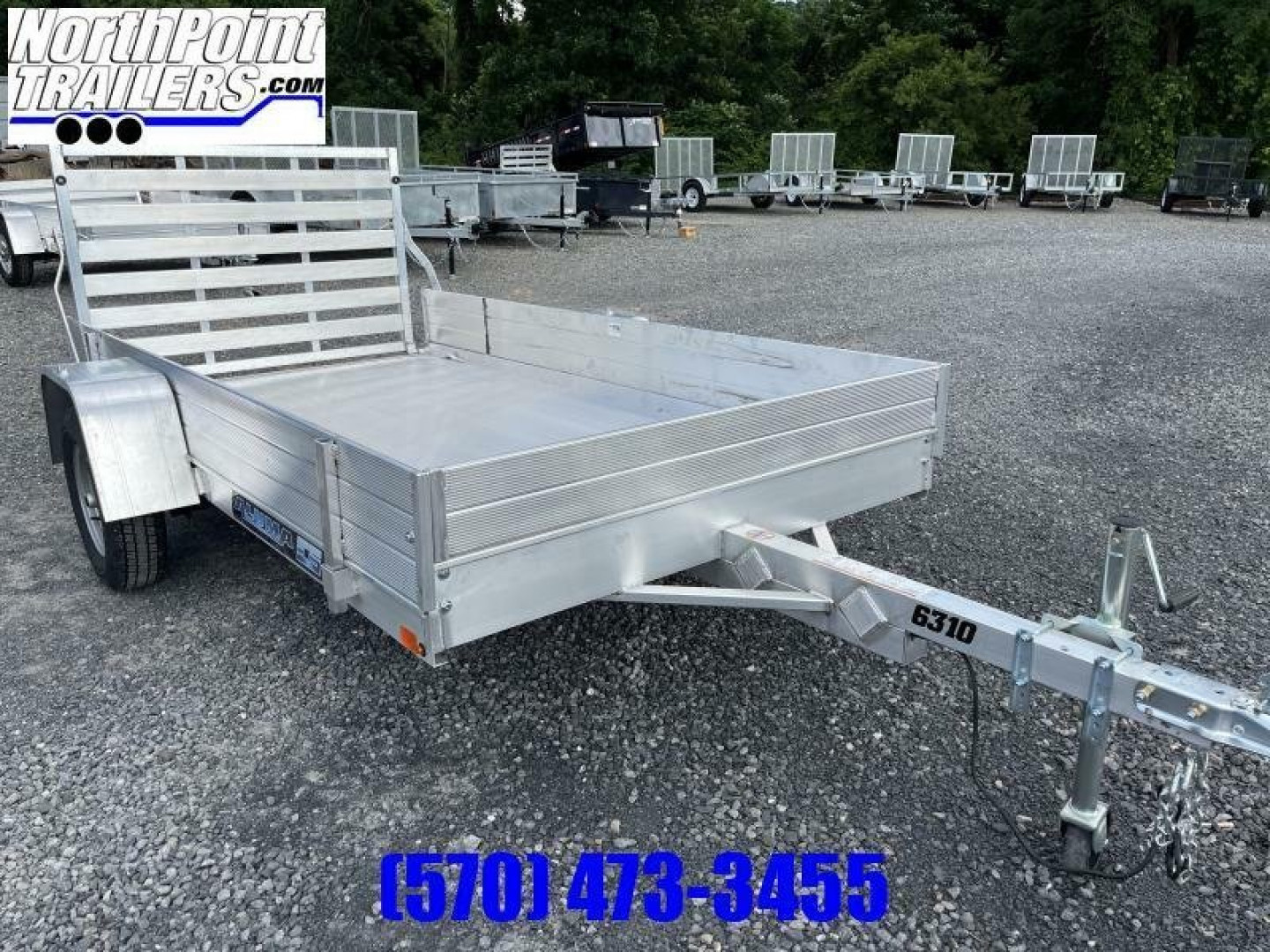 New 2026 Aluma 63" X 10' ESA Utility Trailer - w/ Solid Sides