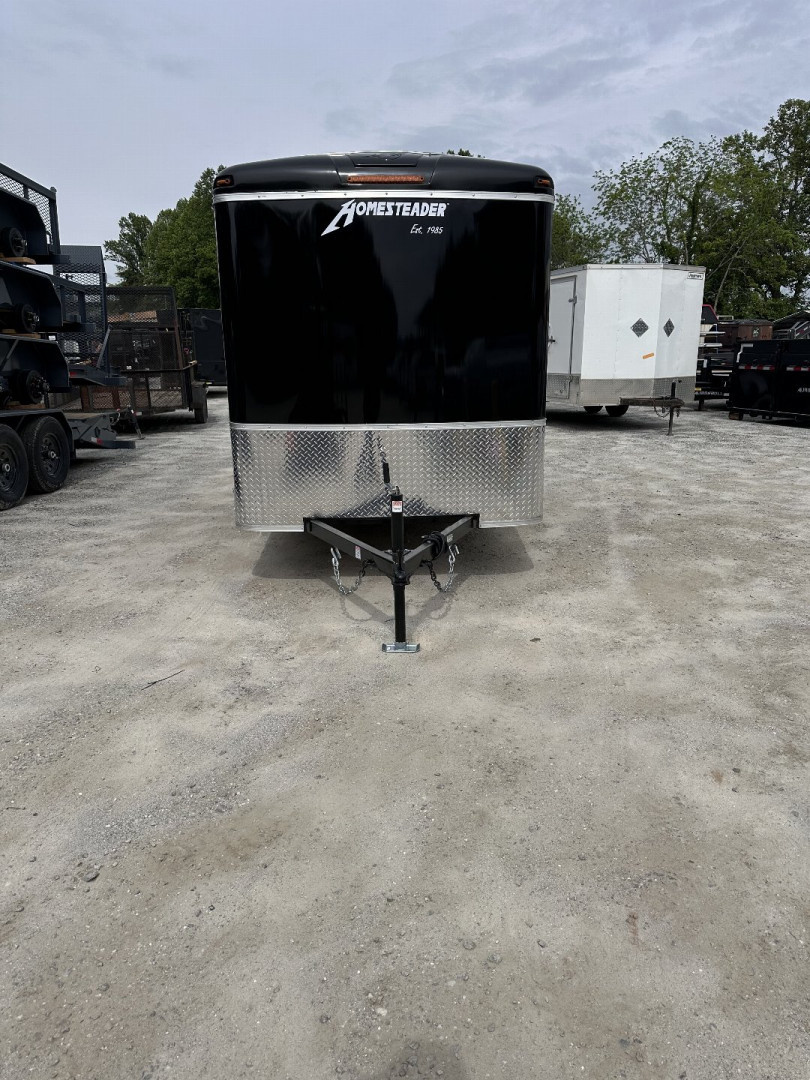 New 2025 Homesteader Trailer 610CS Cargo / Enclosed Trailer / 6x10 / Black in color / Ramp Rear Door / 32" Side Door / 4- Recessed D-Rings / 73" Interior Height