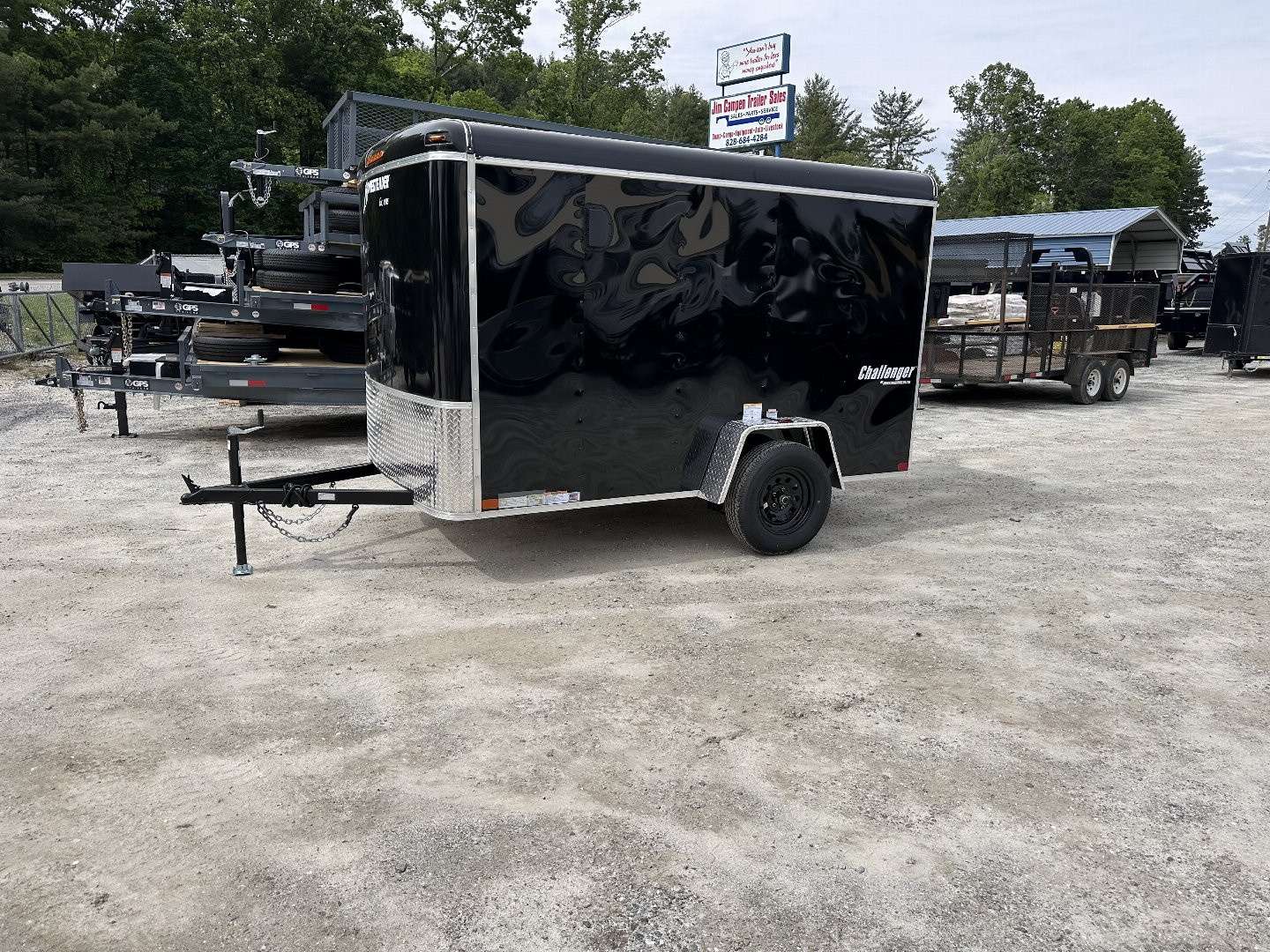 New 2025 Homesteader Trailer 610CS Cargo / Enclosed Trailer / 6x10 / Black in color / Ramp Rear Door / 32" Side Door / 4- Recessed D-Rings / 73" Interior Height