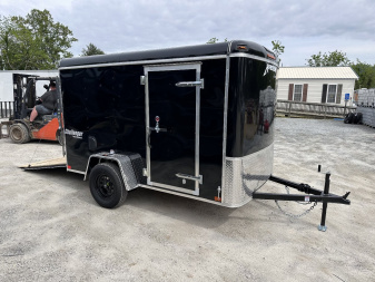 New 2025 Homesteader Trailer 610CS Cargo / Enclosed Trailer / 6x10 / Black in color / Ramp Rear Door / 32  Side Door / 4- Recessed D-Rings / 73  Interior Height
