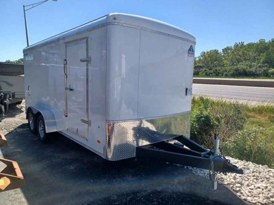 New 7'x16' ENCLOSED CARGO TRAILER WITH LANDSCAPE AND CONTRACTOR PACKAGE