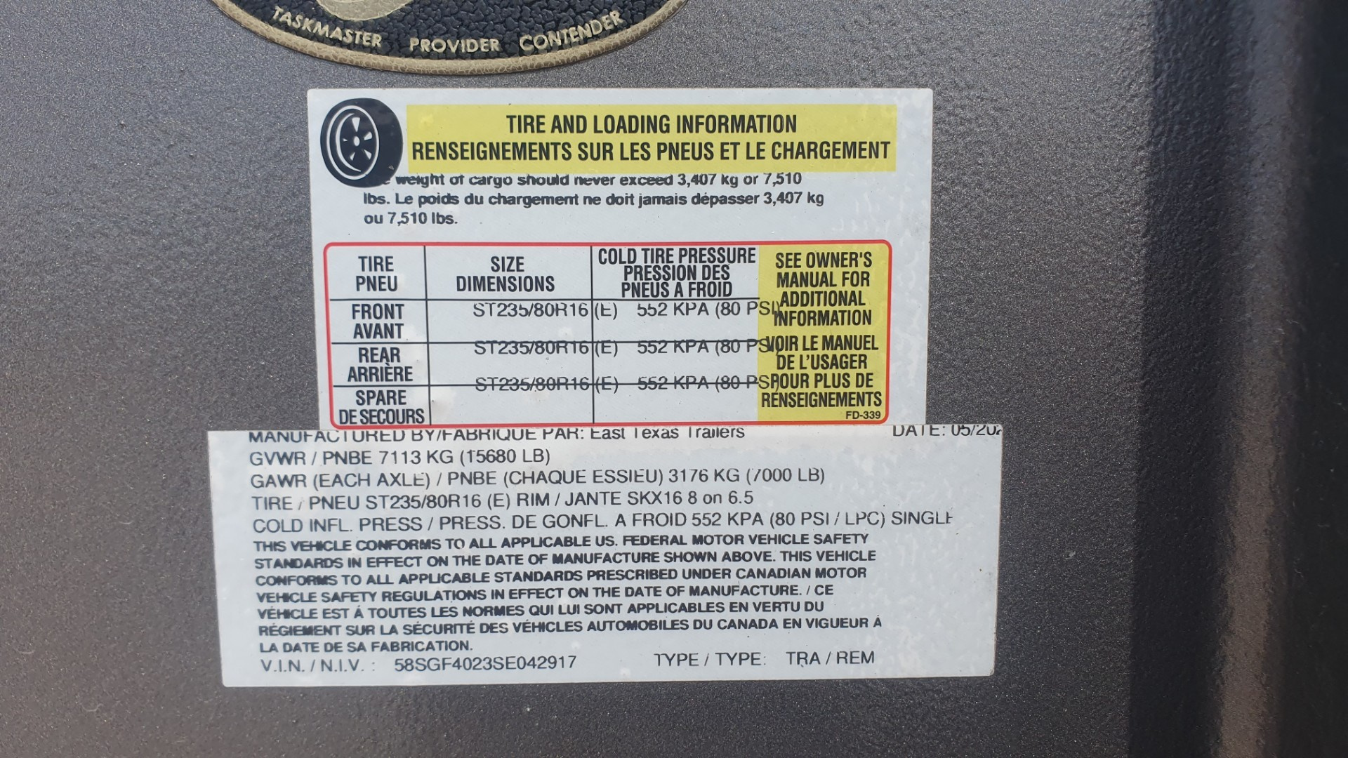 Used 2025 East Texas Trailers 102''x40' GF Flatbed Trailer