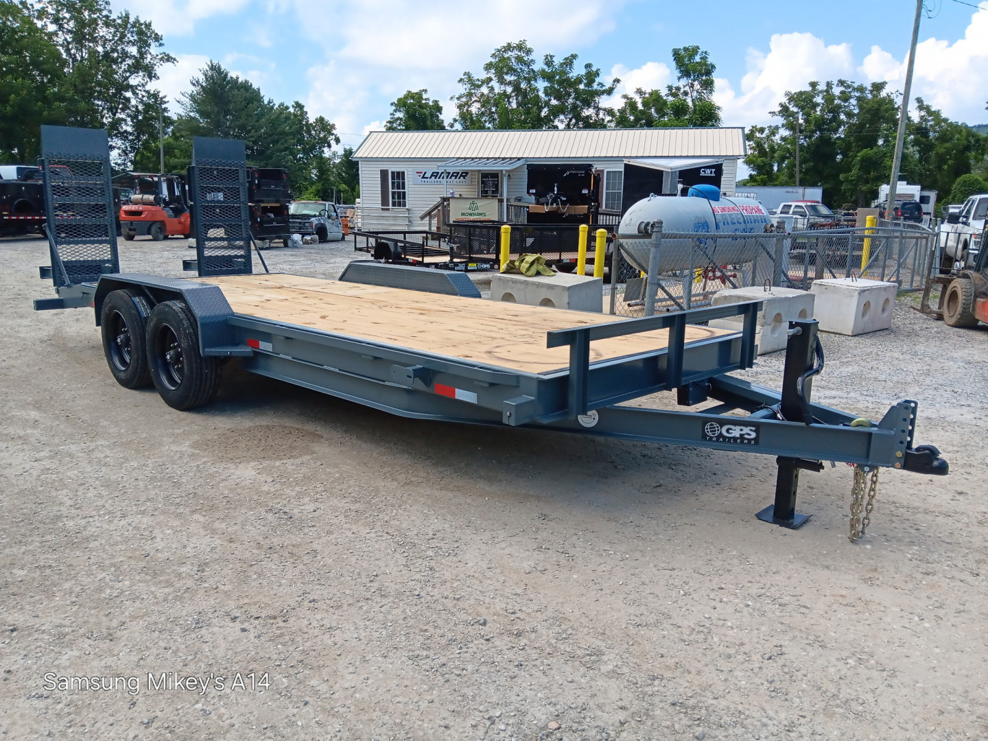 New 2026 GPS Trailers / EH Series / 82" Wide x 20' Long / 8 ton Capacity / 5' Ramps / PT Wood Floor / True 8 K Axles not Hybrid Axles / 215/75R17.5" Tire and Wheels / Toolbox