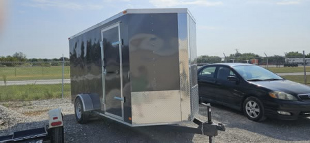 New 2025 Maxwell 6X12' V-Nose Cargo / Enclosed Trailer
