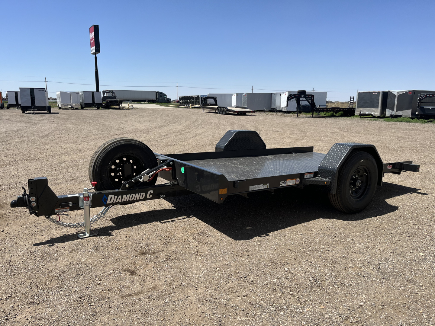 New 2026 Diamond C 77"x12' BP Single Axle Hydraulically Dampened Tilt - DSA107