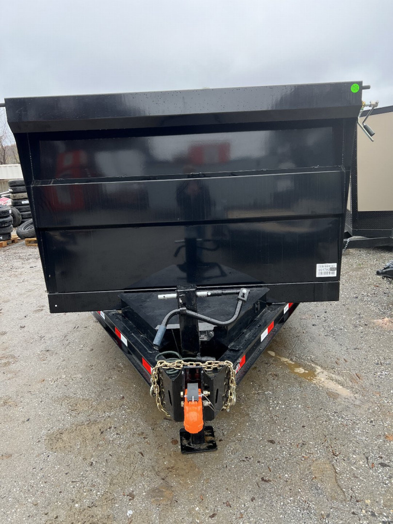 New 2026 Iron Bull Dump Trailer / DTB Series / 83" Wide x 14' Long / Scissor Hoist / Aluminum Ramp / Tarp / 48" High Sides / 2- 7,000# Electric Brake Axles
