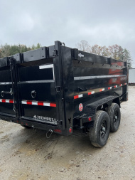 New 2026 Iron Bull Dump Trailer / DTB Series / 83" Wide x 14' Long / Scissor Hoist / Aluminum Ramp / Tarp / 48" High Sides / 2- 7,000# Electric Brake Axles