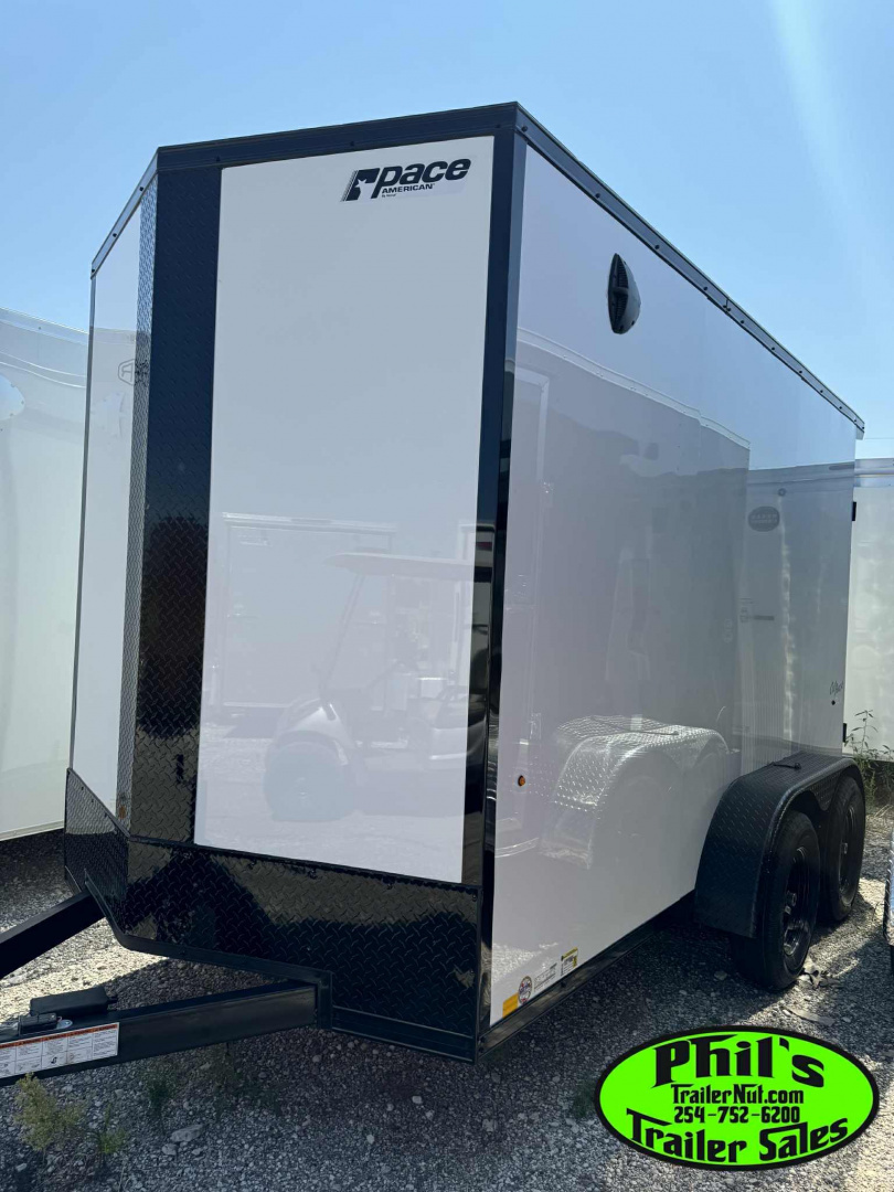 New 2025 Pace American 6X12 UPGRADED .080 EXTERIOR & REAR WING Cargo / Enclosed Trailer