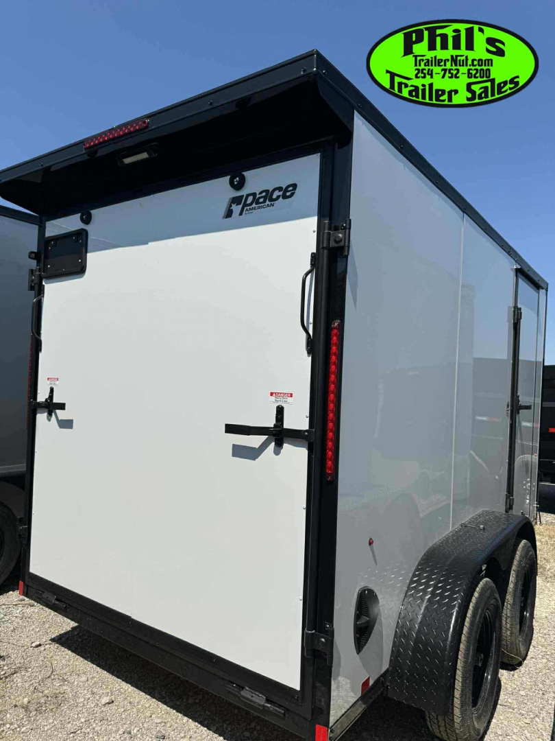 New 2025 Pace American 6X12 UPGRADED .080 EXTERIOR & REAR WING Cargo / Enclosed Trailer