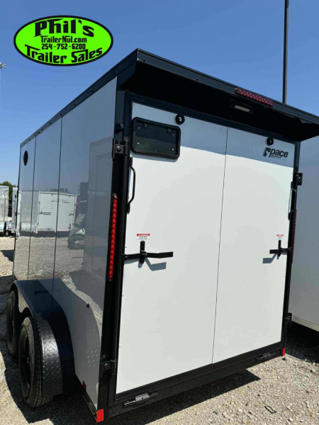 New 2025 Pace American 6X12 UPGRADED .080 EXTERIOR & REAR WING Cargo / Enclosed Trailer