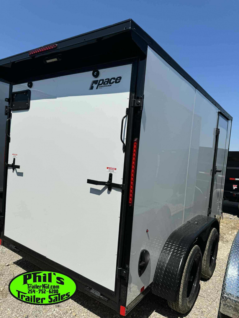 New 2026 Pace American 6X12 UPGRADED .080 EXTERIOR & REAR WING Cargo / Enclosed Trailer